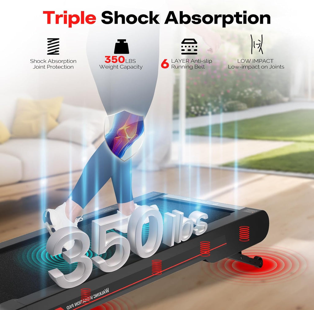 Sperax Walking Vibration Pad with APP, 3 in 1 Under Desk Treadmill, 2.5HP Low Noise Walking Treadmill Pad with Remote Control,Portable Treadmills for Home Office wourant