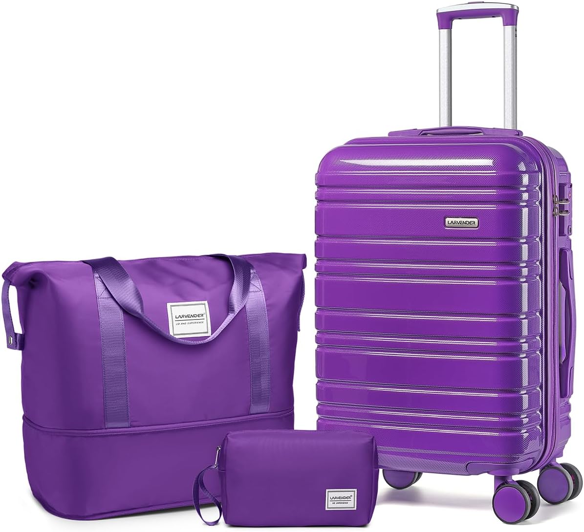 6-piece luggage set, expandable hardshell suitcase set with spinner wheels, lightweight rolling luggage set wourant