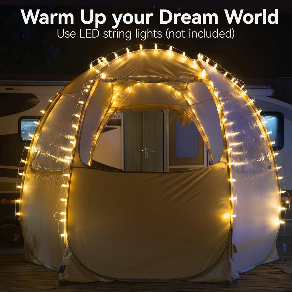 Screen gazebo, sleeps 6-10-15 people Igloo-style canopy tent with mosquito net on the sides Perfect for garden, patio, backyard wourant