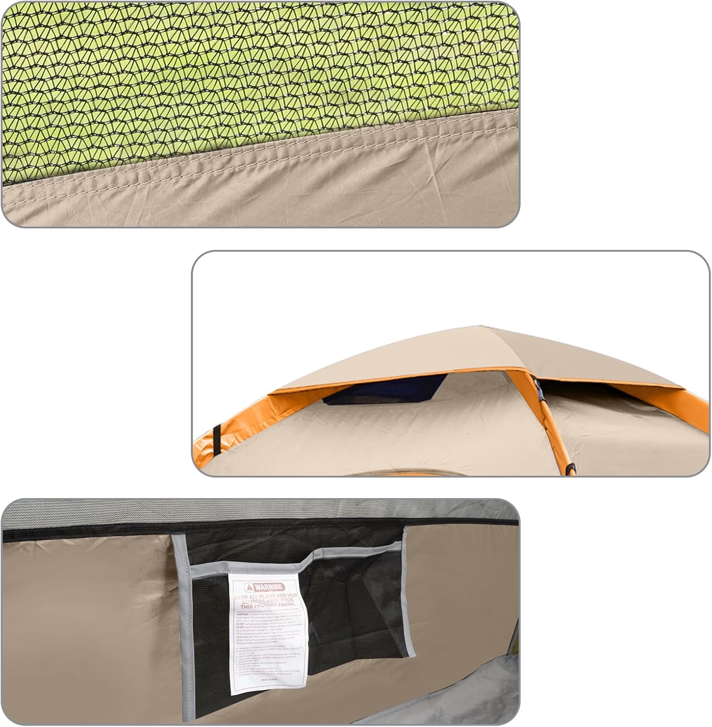 Camping Tent 2/3/4/6 Person Dome Tent Portable Camping Tent for Outdoor and Backpacking Beach wourant