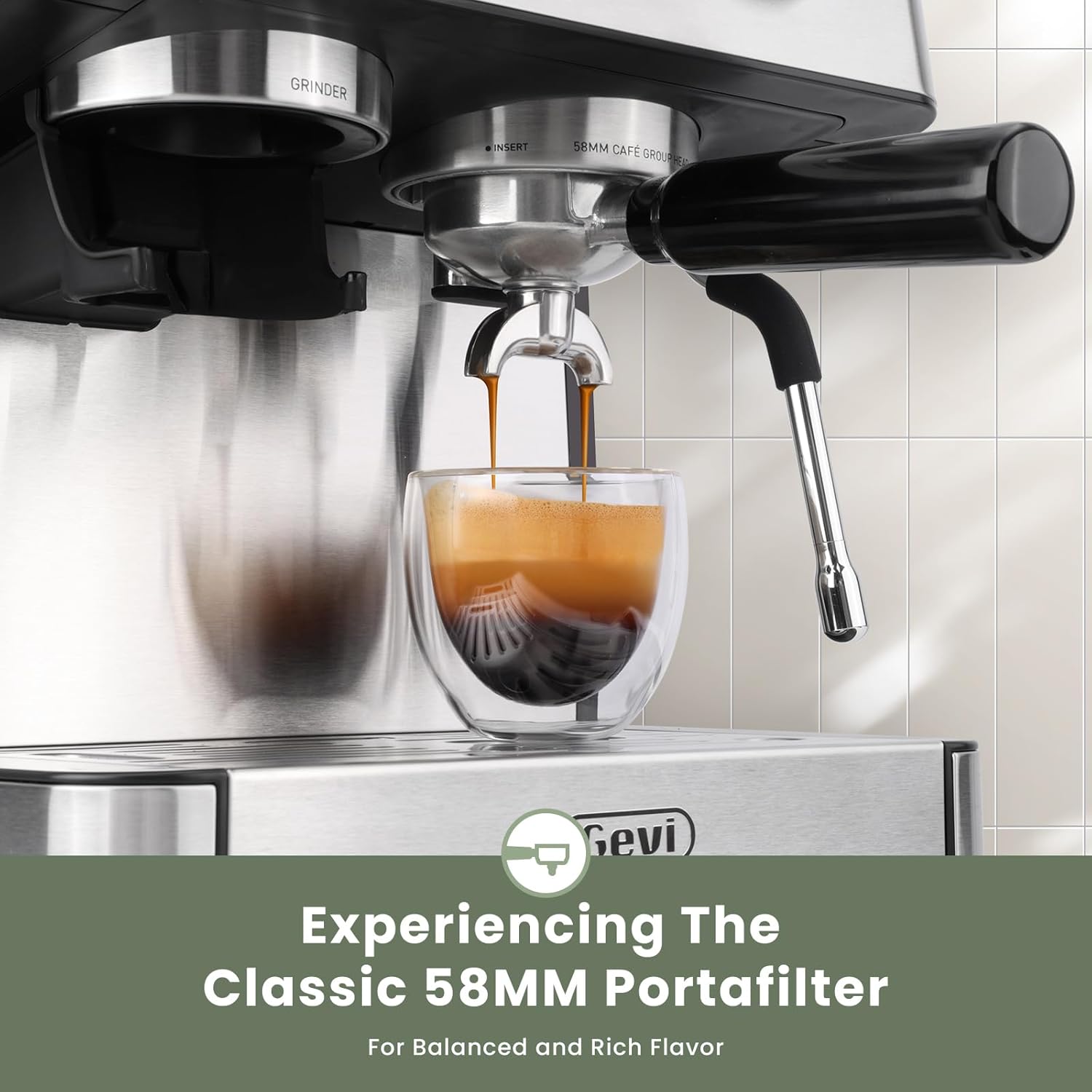 Gevi 20 Bar Espresso Machine with Grinder & Milk Frother wourant