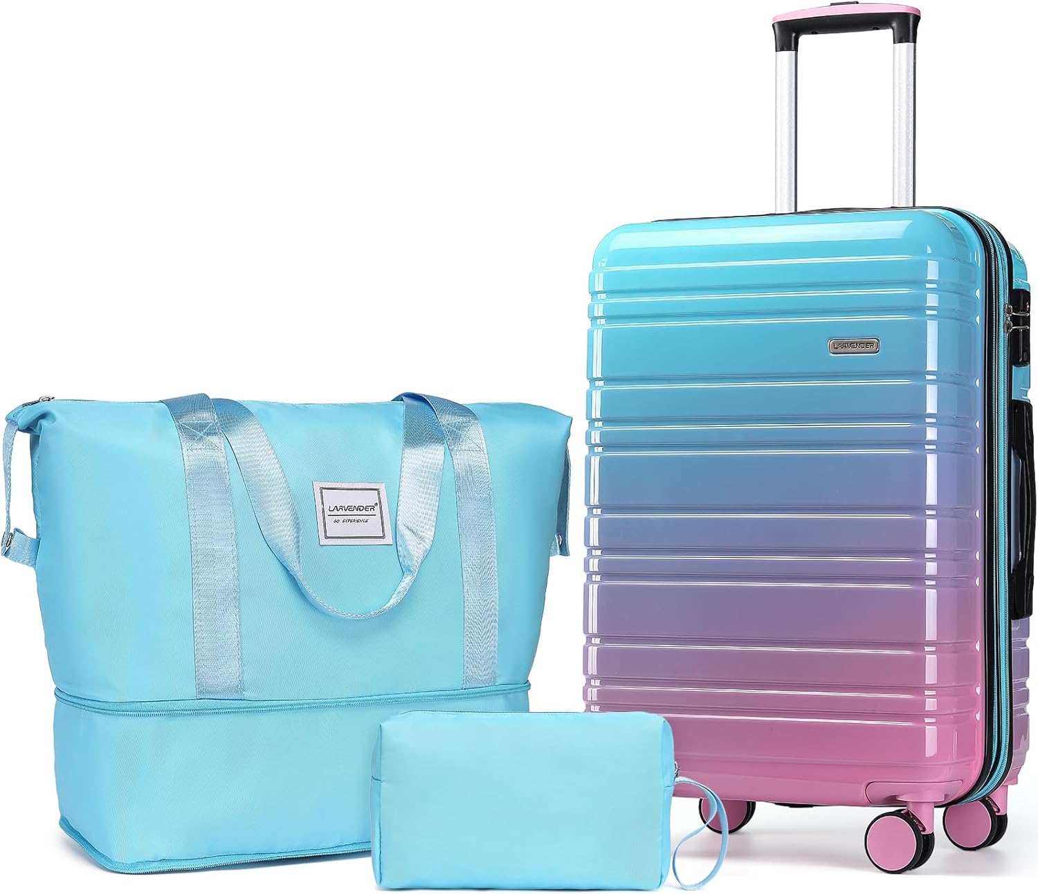 6-piece luggage set, expandable hardshell suitcase set with spinner wheels, lightweight rolling luggage set wourant