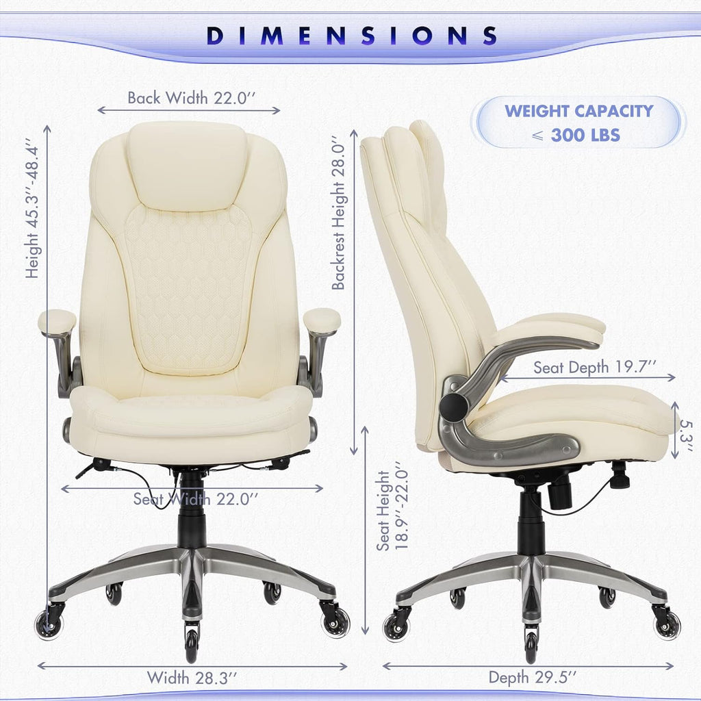 Executive Office Chair Computer Desk Chair Swivel Home Office Chair Upgraded Casters wourant