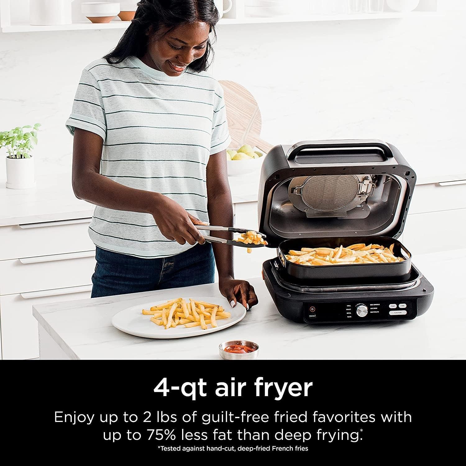 Ninja Foodi Smart XL 6-in-1 Indoor Grill with Air Fry, Bake, Roast, Broil, and Dehydrate, Smart Thermometer wourant