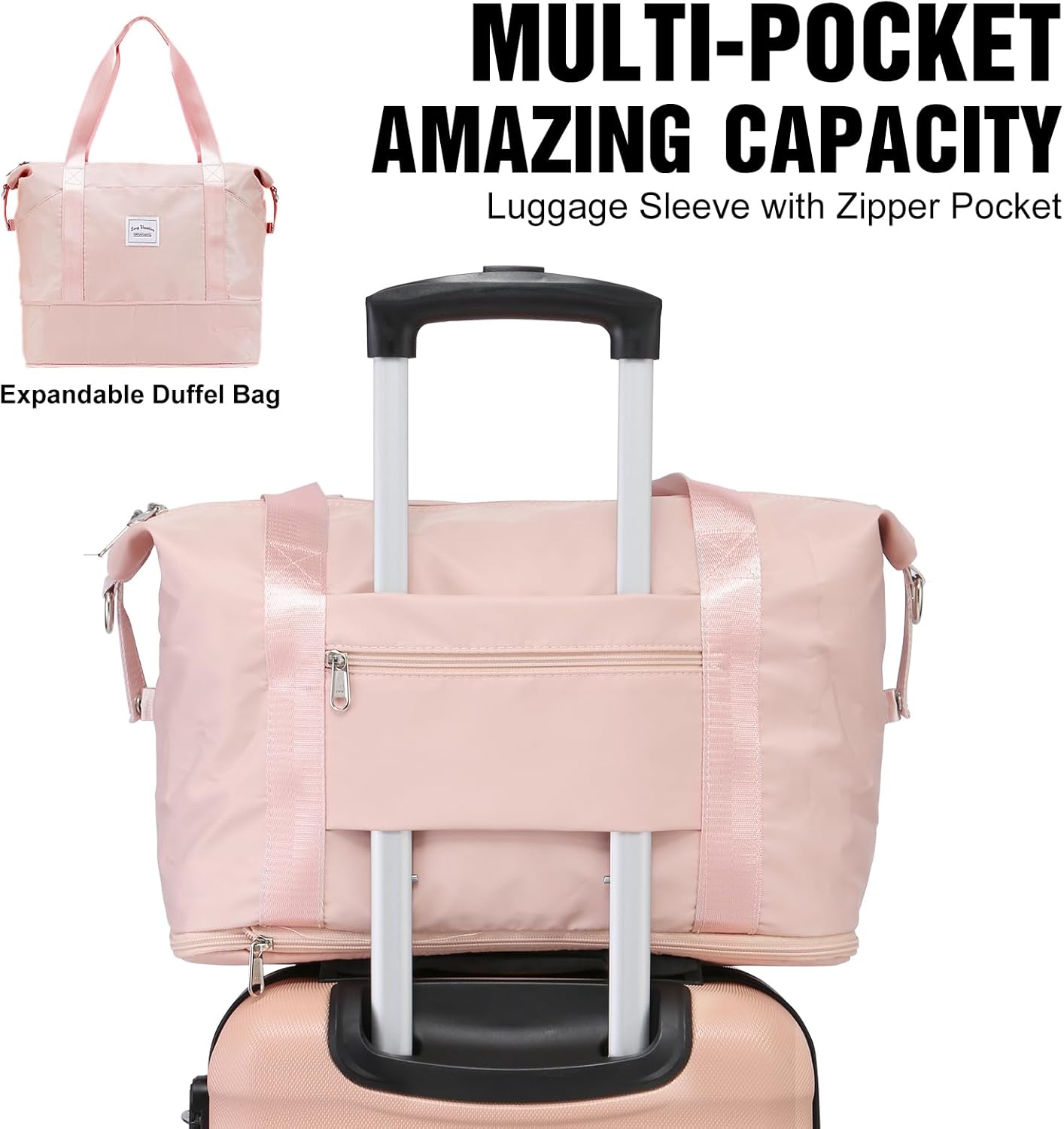 LONG VACATION 6 Piece Luggage Set Carry on Suitcase with ABS+PC hardshell, Spinner Wheels & YKK Zipper TSA Lock wourant