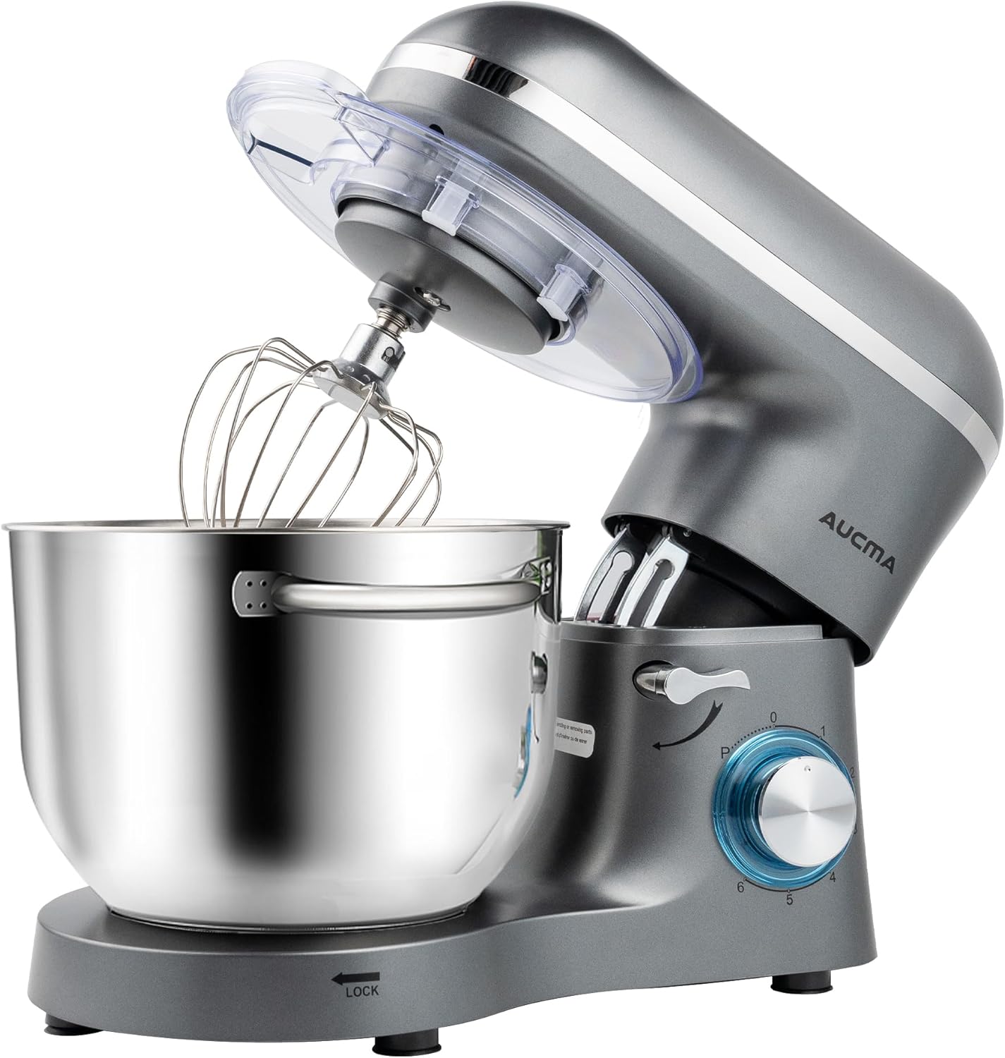Aucma Stand Mixer,6.5-QT 660W 6-Speed Tilt-Head Food Mixer, Kitchen Electric Mixer with Dough Hook wourant
