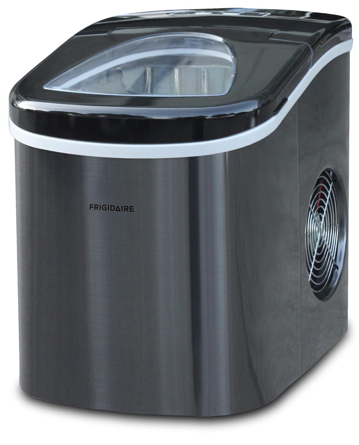 Frigidaire Countertop Portable, 26 lb per Day Bullet Ice Maker Machine (Black Stainless Steel) woonhhop