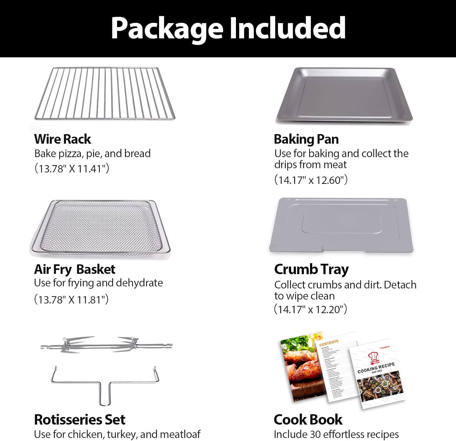 Beelicious 32QT Extra Large Air Fryer Toaster Oven Combo with Rotisserie and Dehydrator wourant