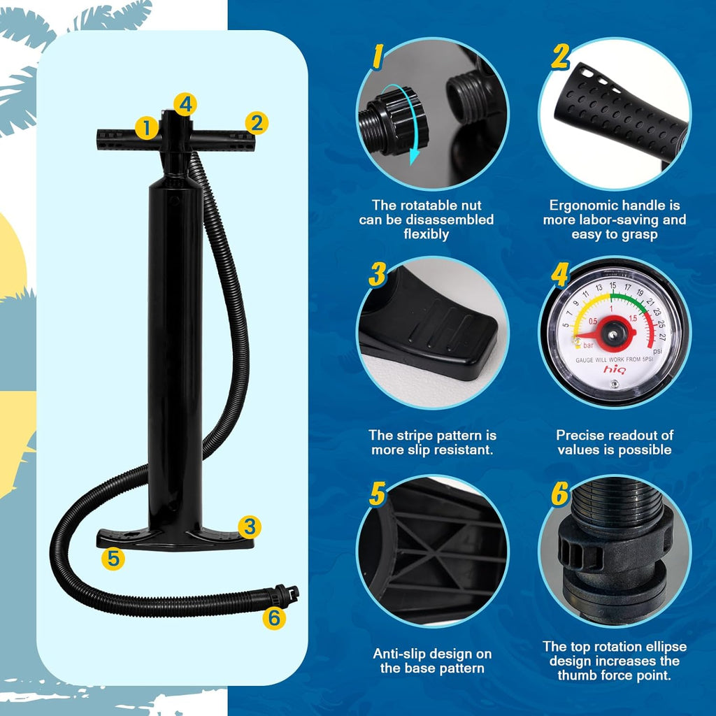 FunWater Inflatable Stand Up Paddle Board with Premium SUP Paddle Accessories, Non-Slip EVA Deck, 11'/10'6' Paddle wourant