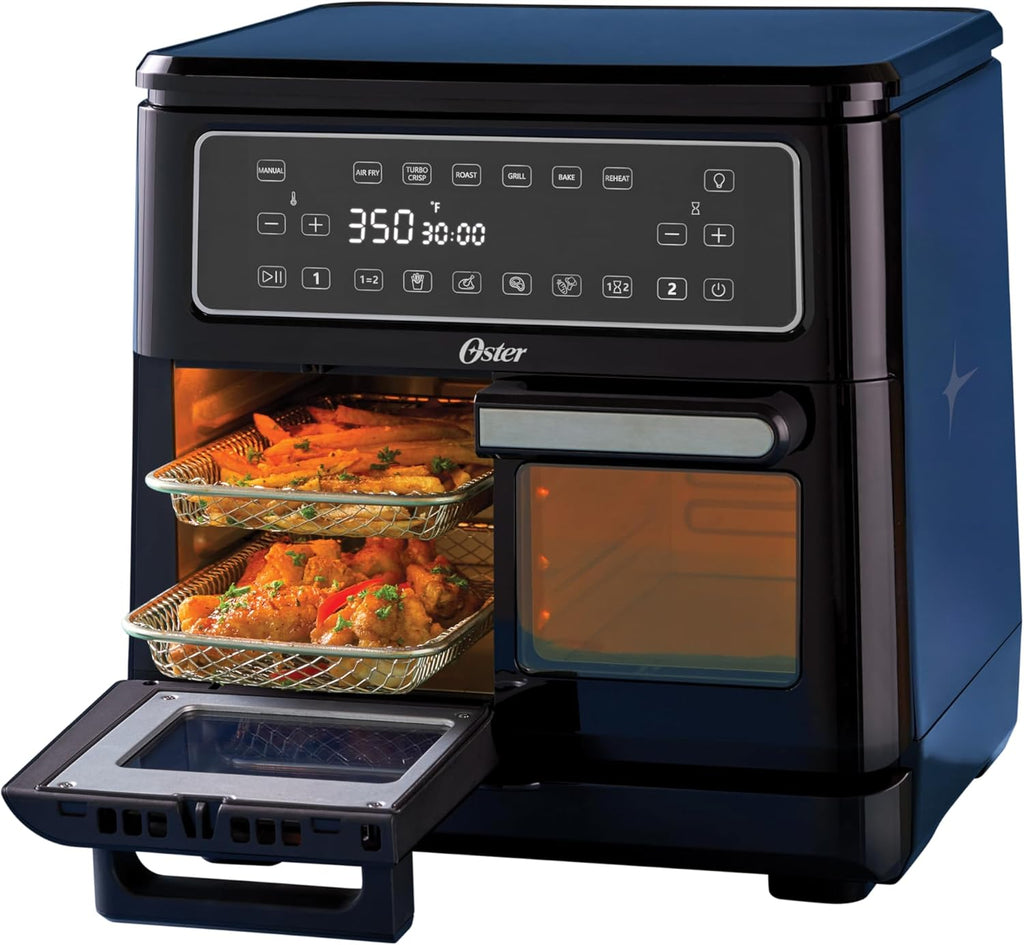 Oster 11-Quart Flex Air Fryer Oven Dual Air Fryer with 2 Cooking Zones Double with 6 Cooking Functions Large with 2 Frying Baskets wourant