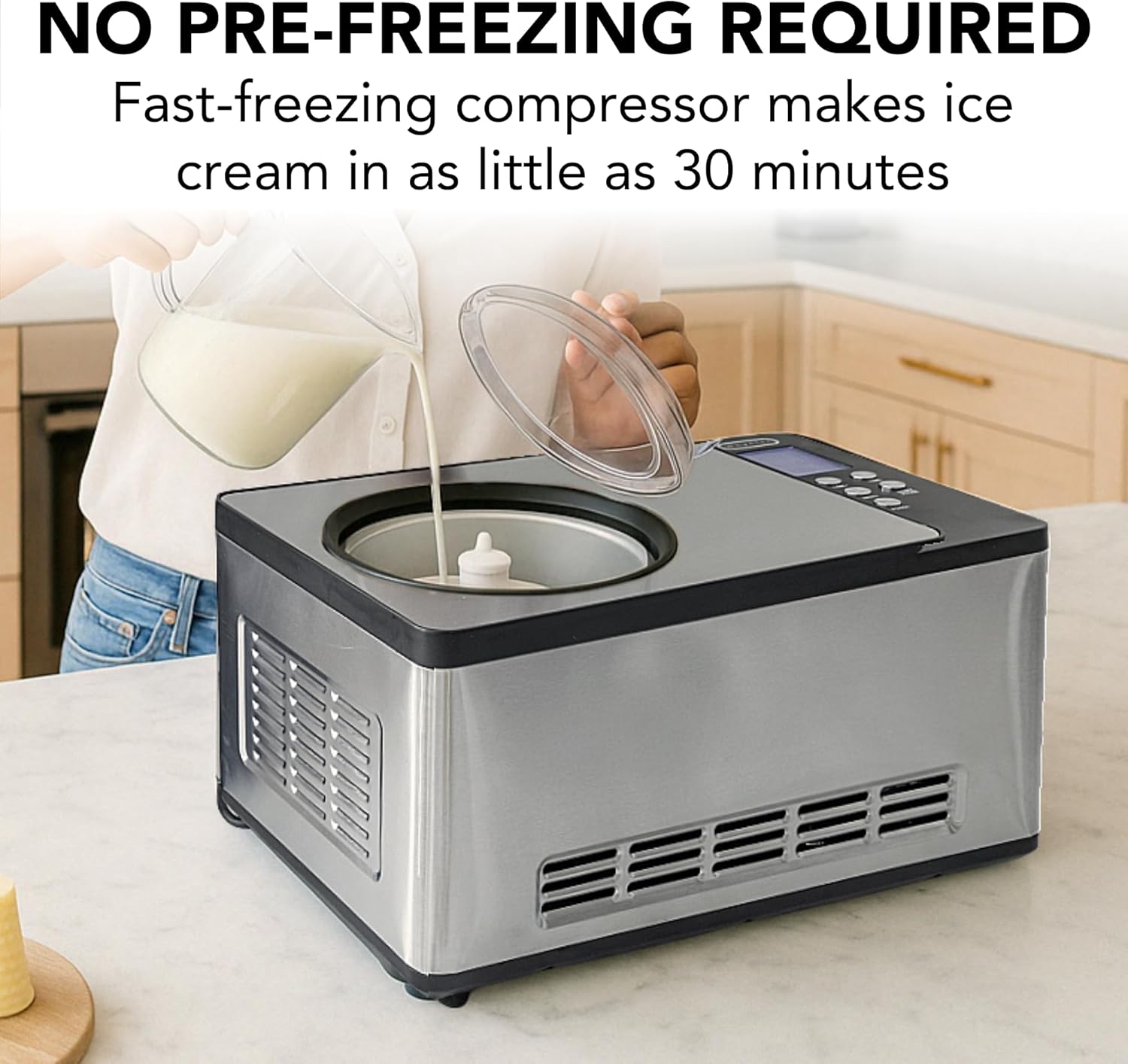 Whynter ICR-300SS 0.5-Quart Stainless Steel Rolled Ice Cream Maker With Compressor wourant