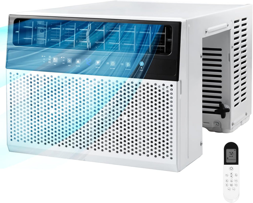 U-Shaped Window Air Conditioner, 12000BTU Window AC Unit, Cools up to 550 sq. ft., 6 Modes, Saddle Shape Window AC Unit, Full Window View, Energy Efficient wourant