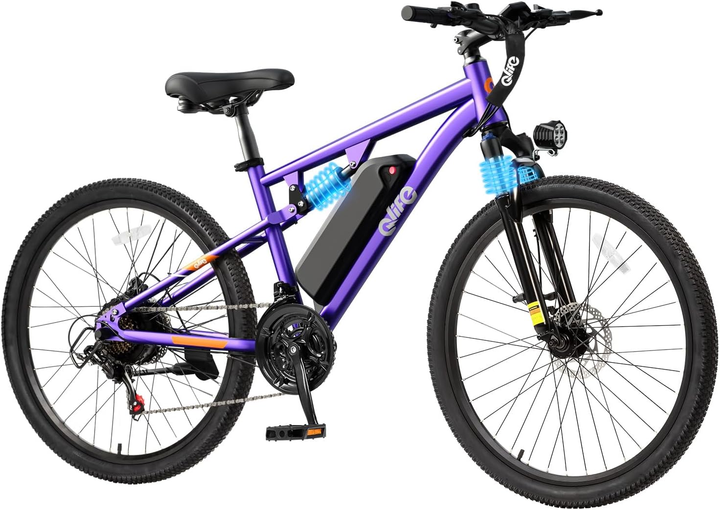 Qlife Racer Electric Bike for Adults - 21-Speed Mountain Lightweight Ebike