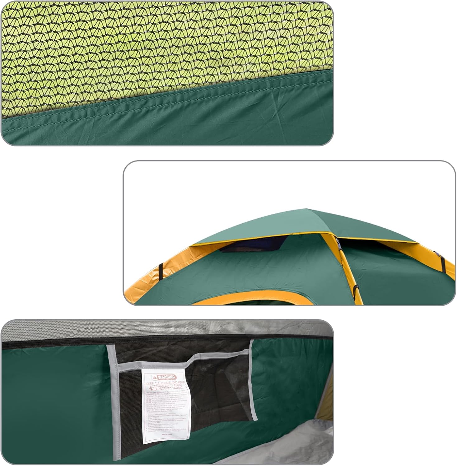 Camping Tent 2/3/4/6 Person Dome Tent Portable Camping Tent for Outdoor and Backpacking Beach wourant