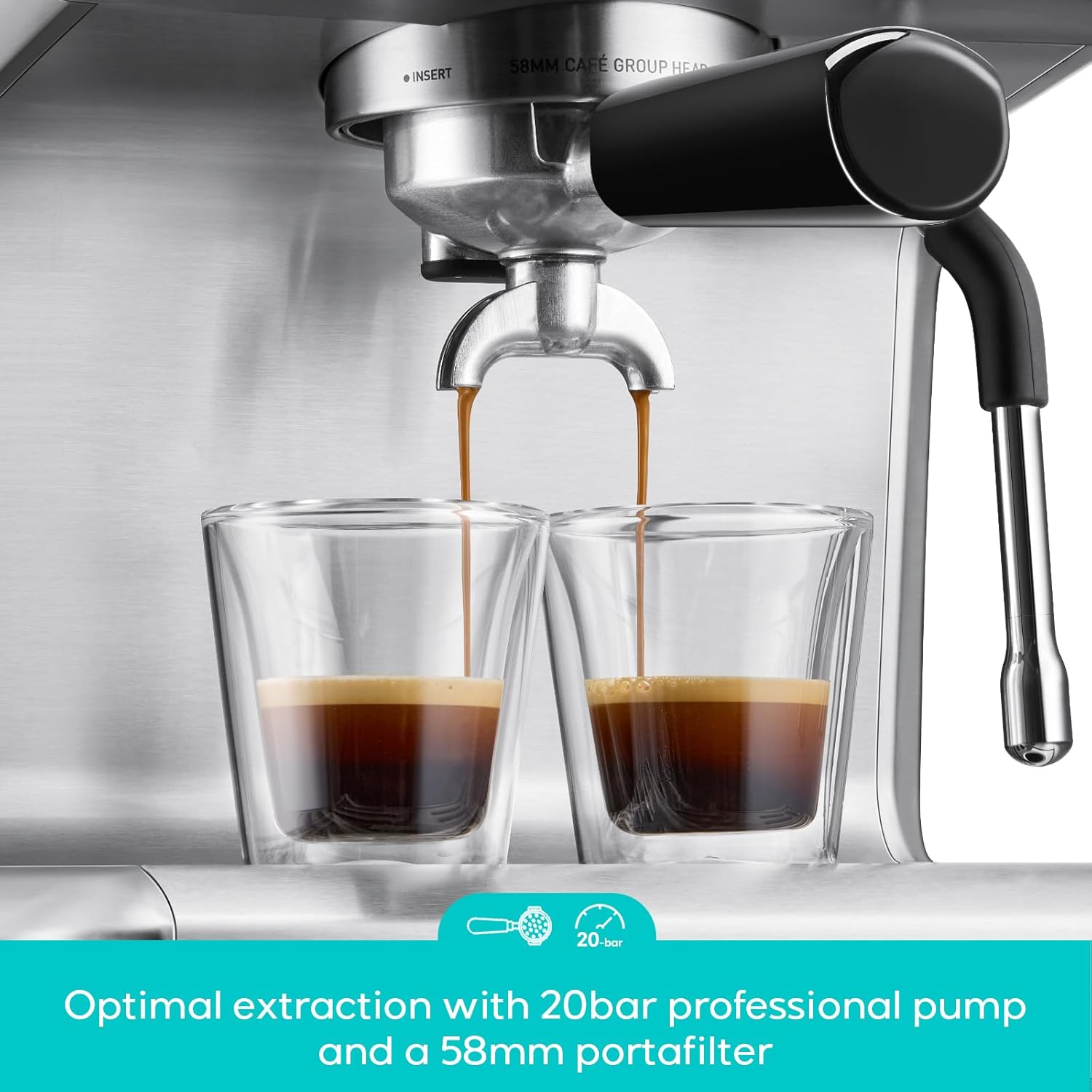 CASABREWS Ultra Espresso Machine with LCD Display, Espresso Maker with Powerful Milk Frother wourant
