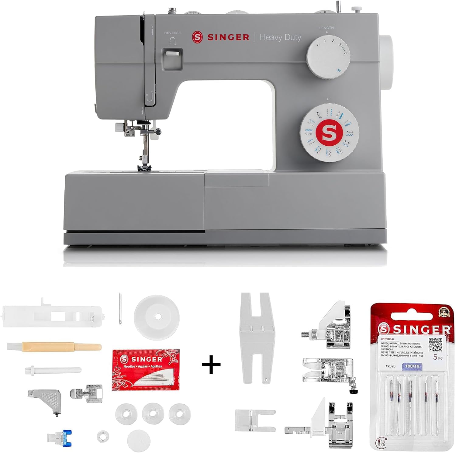 SINGER Heavy Duty 4423 High Speed Sewing Machine with Accessory Kit | Strong Motor With Enhanced Piercing Power, 97 Stitch Applications, Full Metal frame, 1-step Buttonhole & LED Light wourant