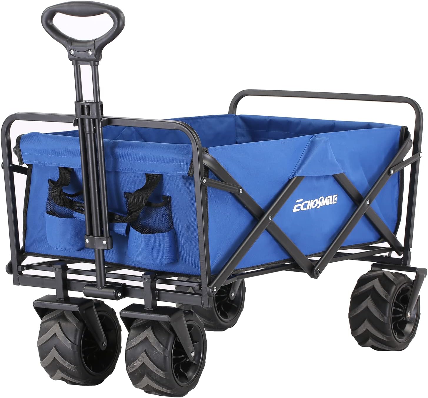 Heavy Duty 350 lb Capacity Foldable Caravan, Outdoor Folding Camping Caravan, Portable Grocery Cart, Adjustable Rolling Cart wourant