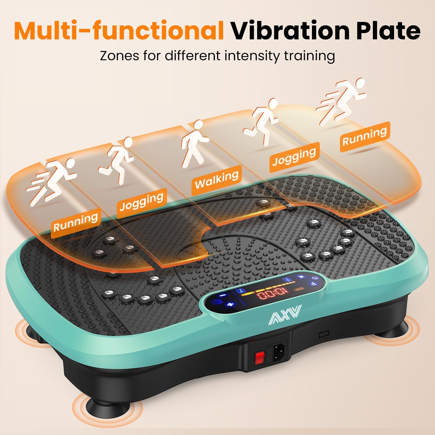 AXV Vibration Plate Fitness Platform Trainer Suitable for men and women to lose weight and burn fat at the gym wourant