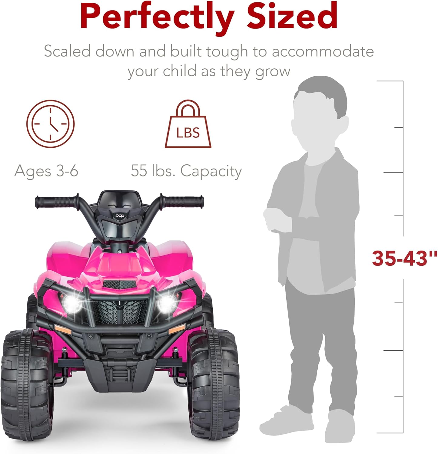 Best Choice Products 12V Kids Ride-On Electric ATV, 4-Wheeler Quad Car Toy w/Bluetooth Audio, 2.4mph Max Speed, Treaded Tires, LED Headlights, Radio wourant