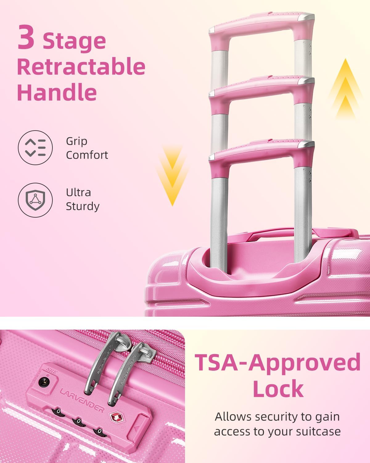 6-piece luggage set, expandable hardshell suitcase set with spinner wheels, lightweight rolling luggage set wourant
