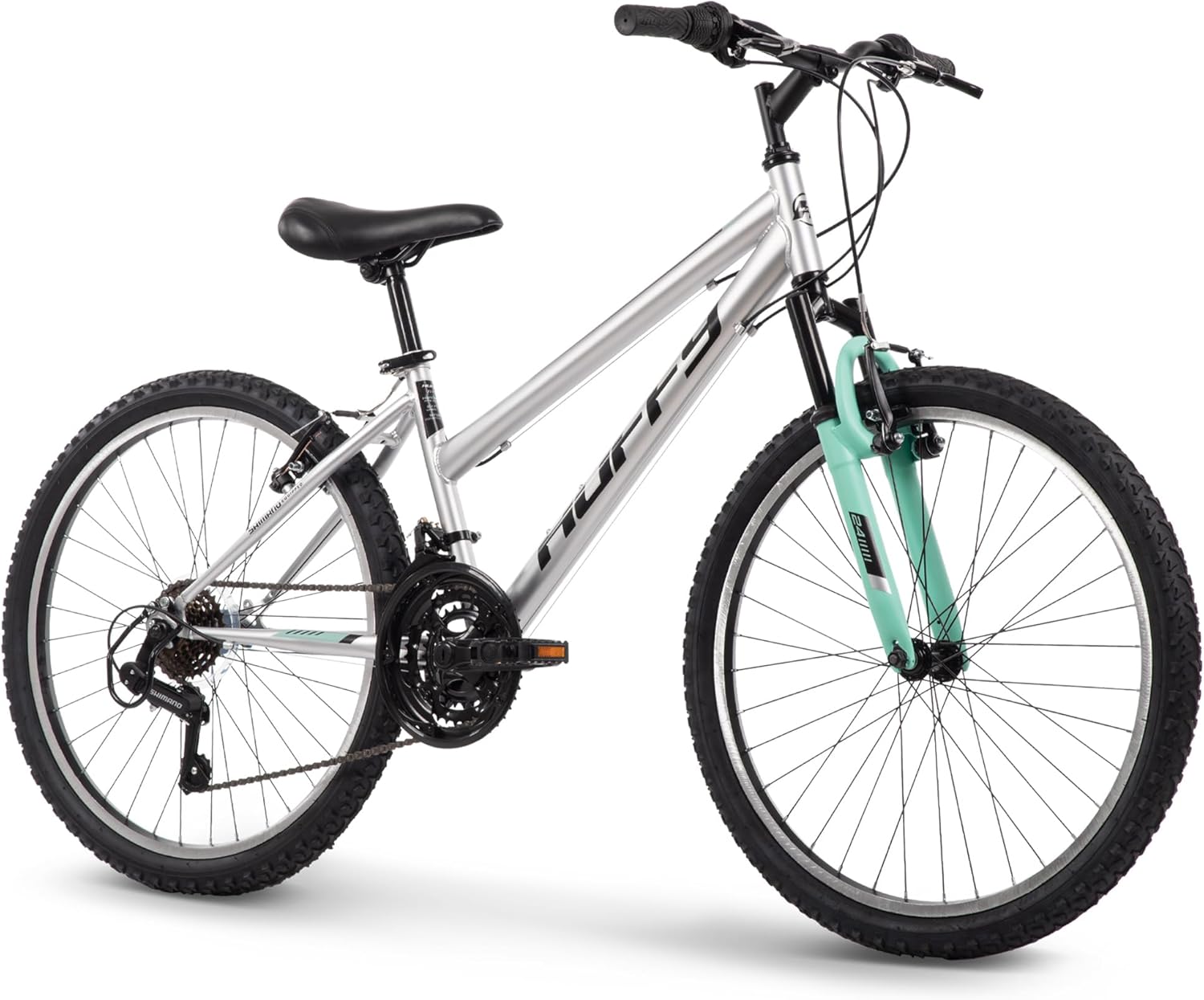 Huffy Stone Mountain Hardtail Mountain Bike for Boys/Girls/Men/Women, 20"/24"/26" Sizes, 6 or 21 Speed Shimano Twist Shifting, Front or Dual Suspension, Comfort Saddle, Sleek Colors wourant
