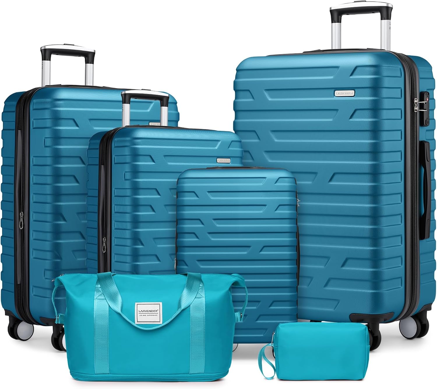 Luggage 6-piece hardshell expandable suitcase lightweight travel carry-on luggage set wourant