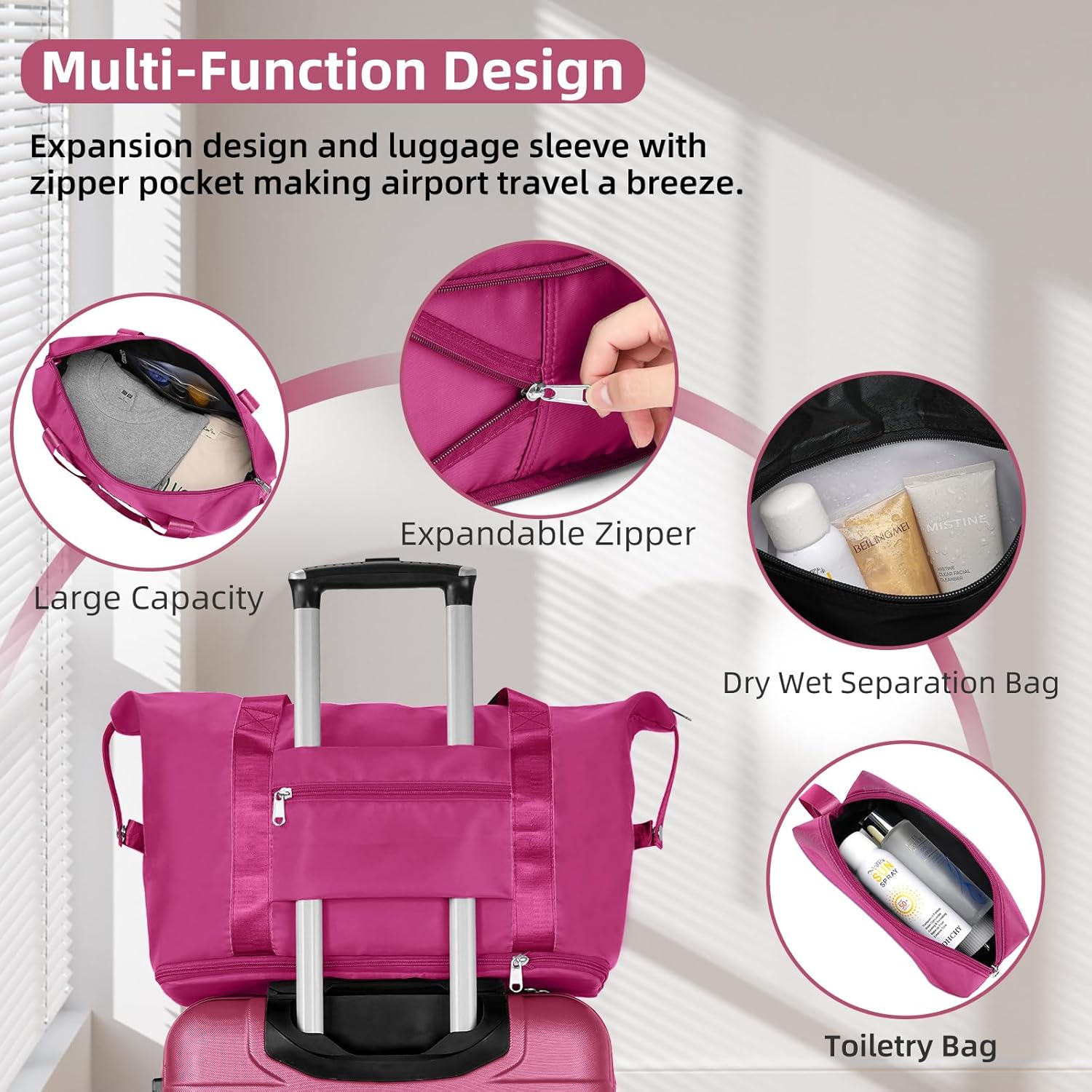 6-piece luggage set, expandable hardshell suitcase set with spinner wheels, lightweight rolling luggage set wourant