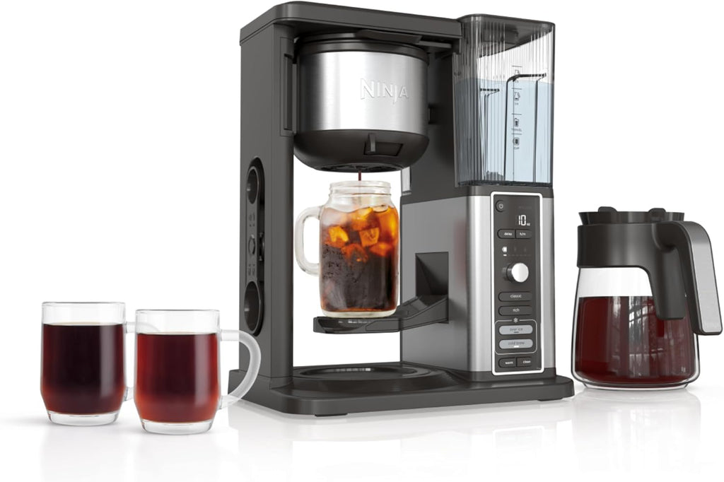 Ninja Hot & Iced XL Coffee Maker with Rapid Cold Brew, 4 Brew Styles, 8 Sizes Small Cup to Travel Mug, Single-Serve Coffee Brewer, 12-Cup Carafe, Permanent Filter, Removable Reservoir, Black, CM371 wourant