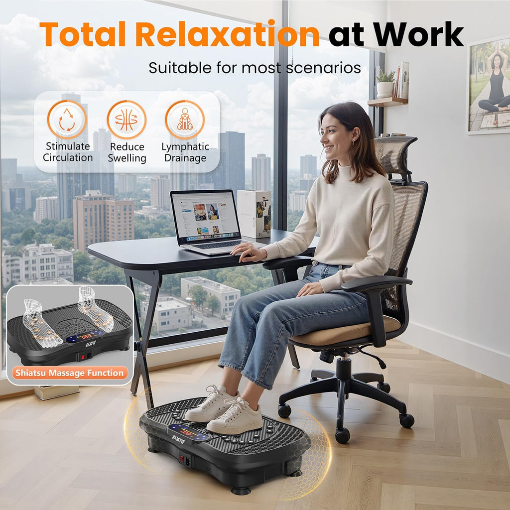 AXV Vibration Plate Fitness Platform Trainer Suitable for men and women to lose weight and burn fat at the gym wourant