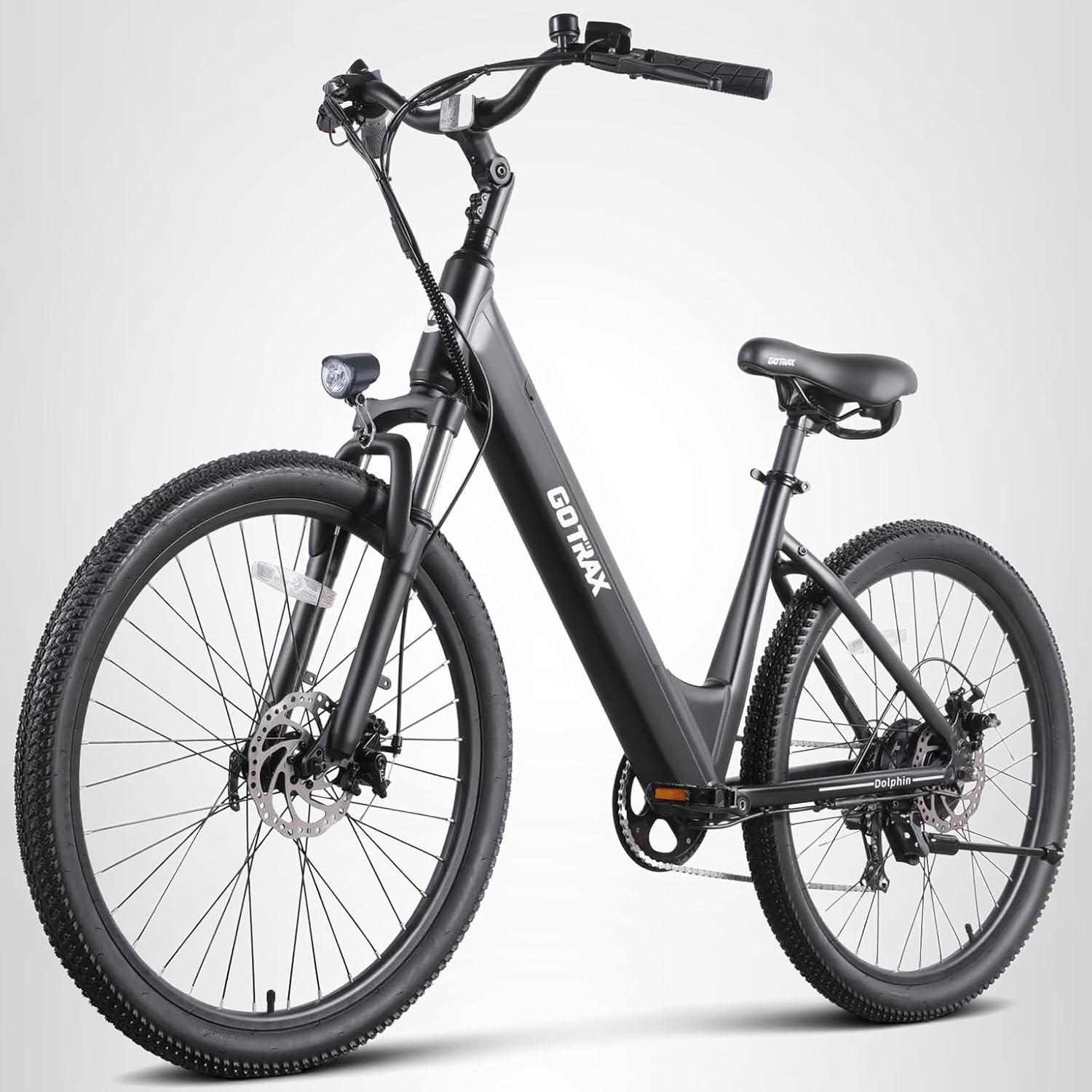 Gotrax Dolphin 26" Electric Bike Max Range 30 Miles 20Mph Power by Peak 500W wourant