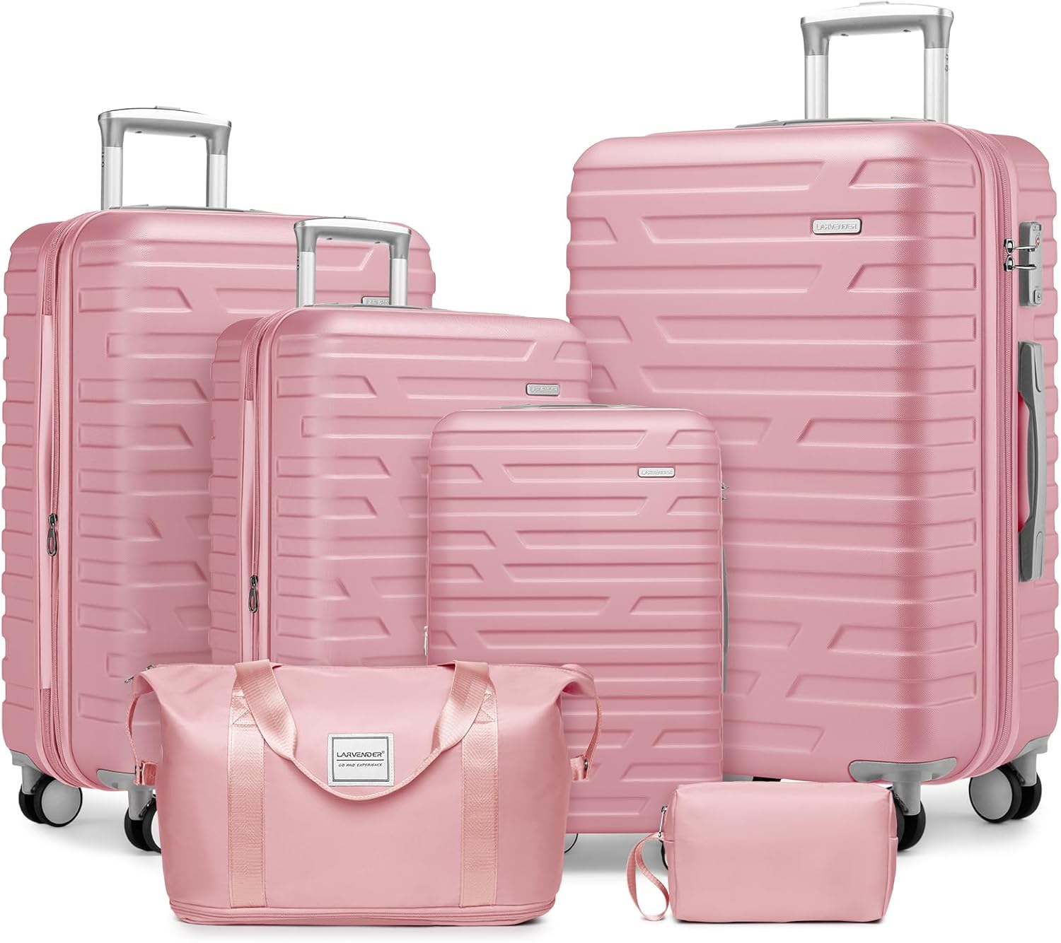 Luggage 6-piece hardshell expandable suitcase lightweight travel carry-on luggage set wourant