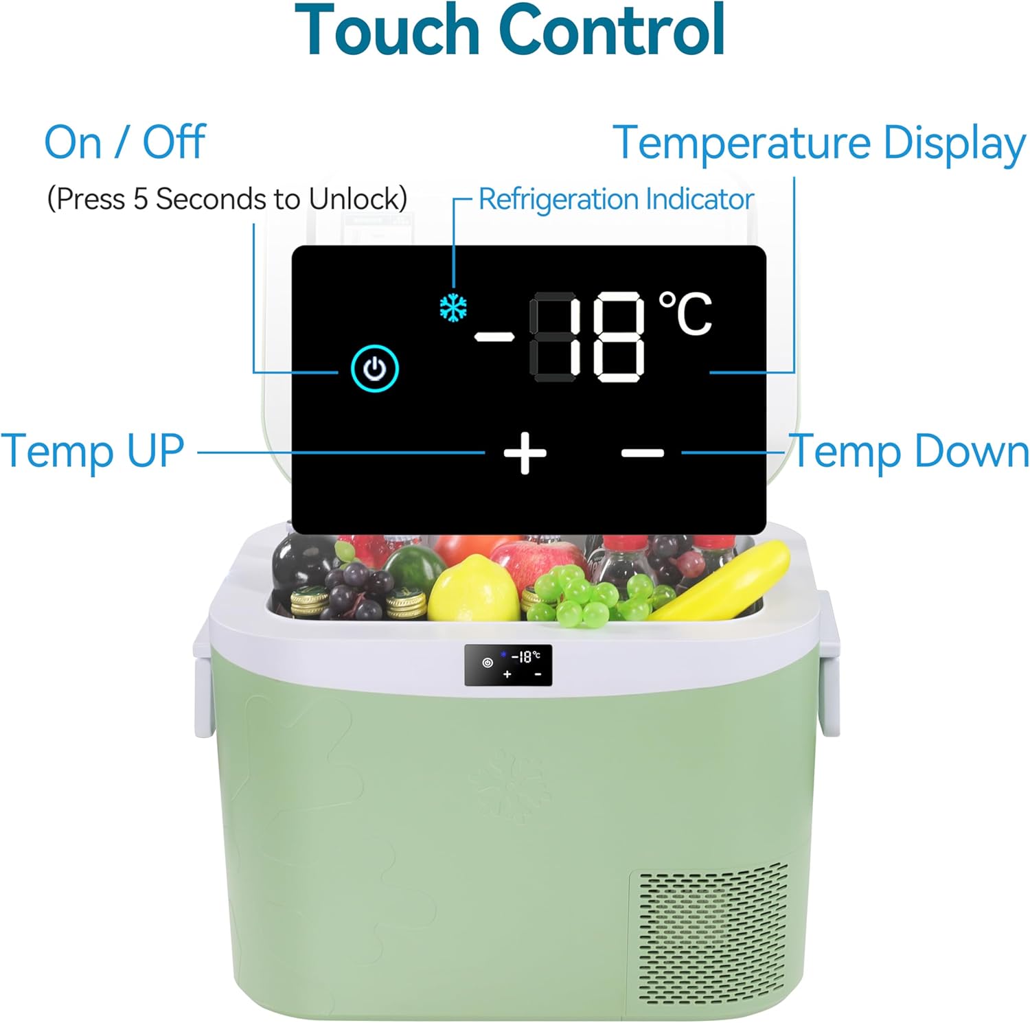 Car Fridge Portable 12 Volt Refrigerator 23 Quart (22 Liter) Freezer Compressor Cooler 12V/24V DC wourant