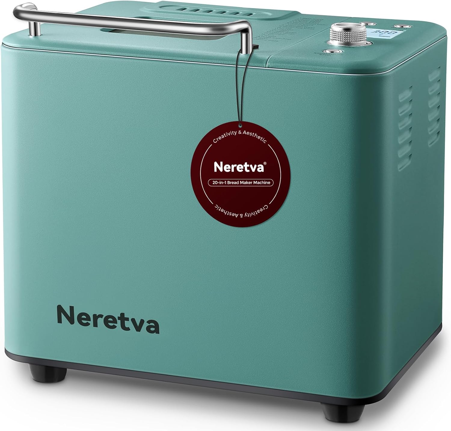 Neretva Bread Maker, 20-in-1 2LB Bread Maker Dual Heater Bread Maker Automatic with Non-Stick Ceramic Pan wourant