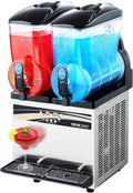 VEVOR Slushy Machine, 15Lx2 Double Tank Commercial Margarita Machine, 120 Cups Stainless Steel Margarita Smoothie Frozen Drink Machine, Slushie Machine for Home Party Restaurants Cafe Bars wourant