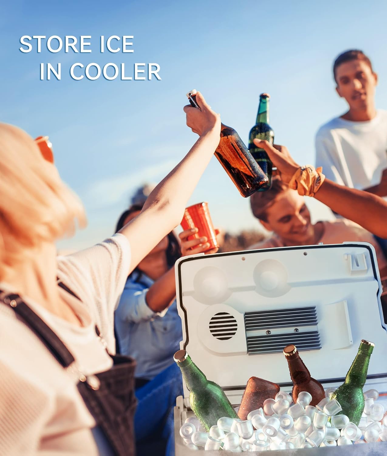 ecozy Portable Ice Maker Countertop, 9 Cubes Ready in 6 Mins, 26 lbs in 24 Hours, Self-Cleaning Machine wourant