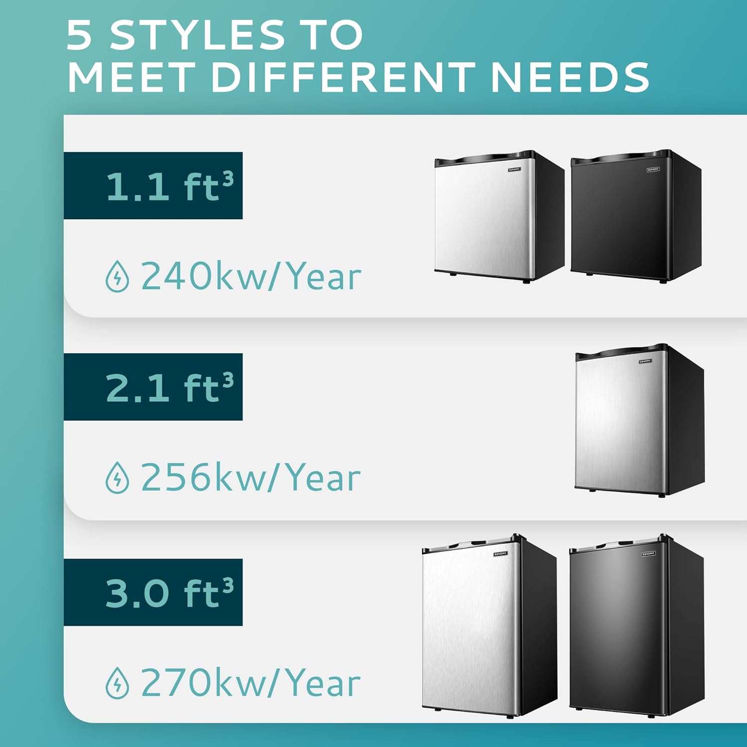 Upright freezer, 3.0Cubic Feet, Single Door Compact Mini Freezer with Reversible Door Small freezer for Home/Dorms/Apartment/Office wourant