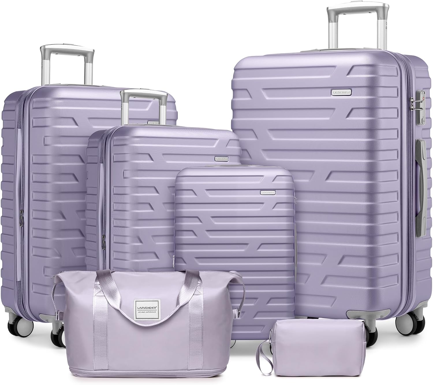 Luggage 6-piece hardshell expandable suitcase lightweight travel carry-on luggage set wourant