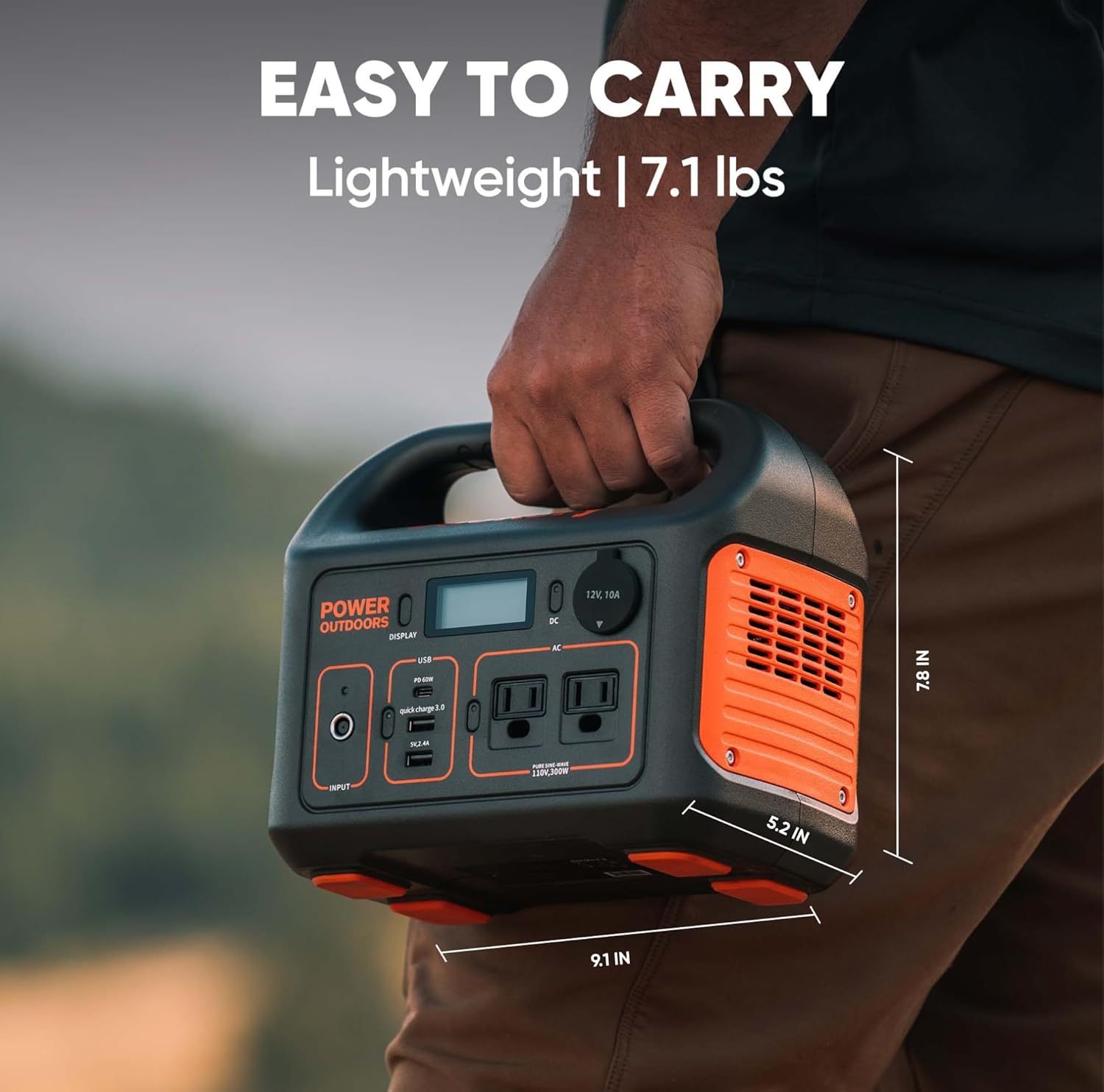 Portable Power Station Explorer 300, 293Wh Backup Lithium Battery, Solar Generator for Outdoors Camping Travel Hunting Blackout (Solar Panel Optional) wourant