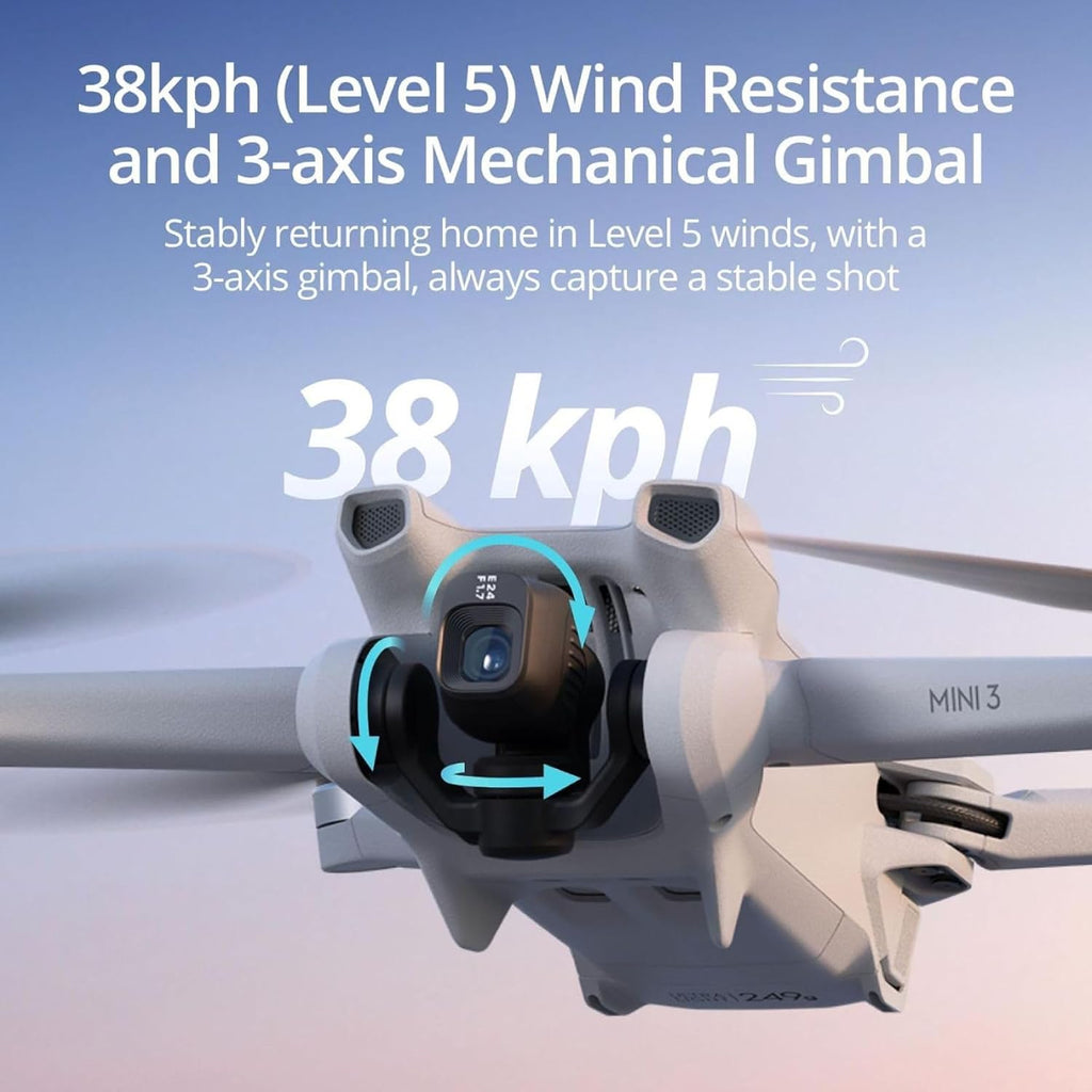 DJI Mini 3, Drones with Camera for Adults 4K, 38-min Flight Time, up to 32800ft (10km) Video Transmission, True Vertical Shooting, GPS Auto Return Integrated, Mini Drone with Camera for Beginners wourant