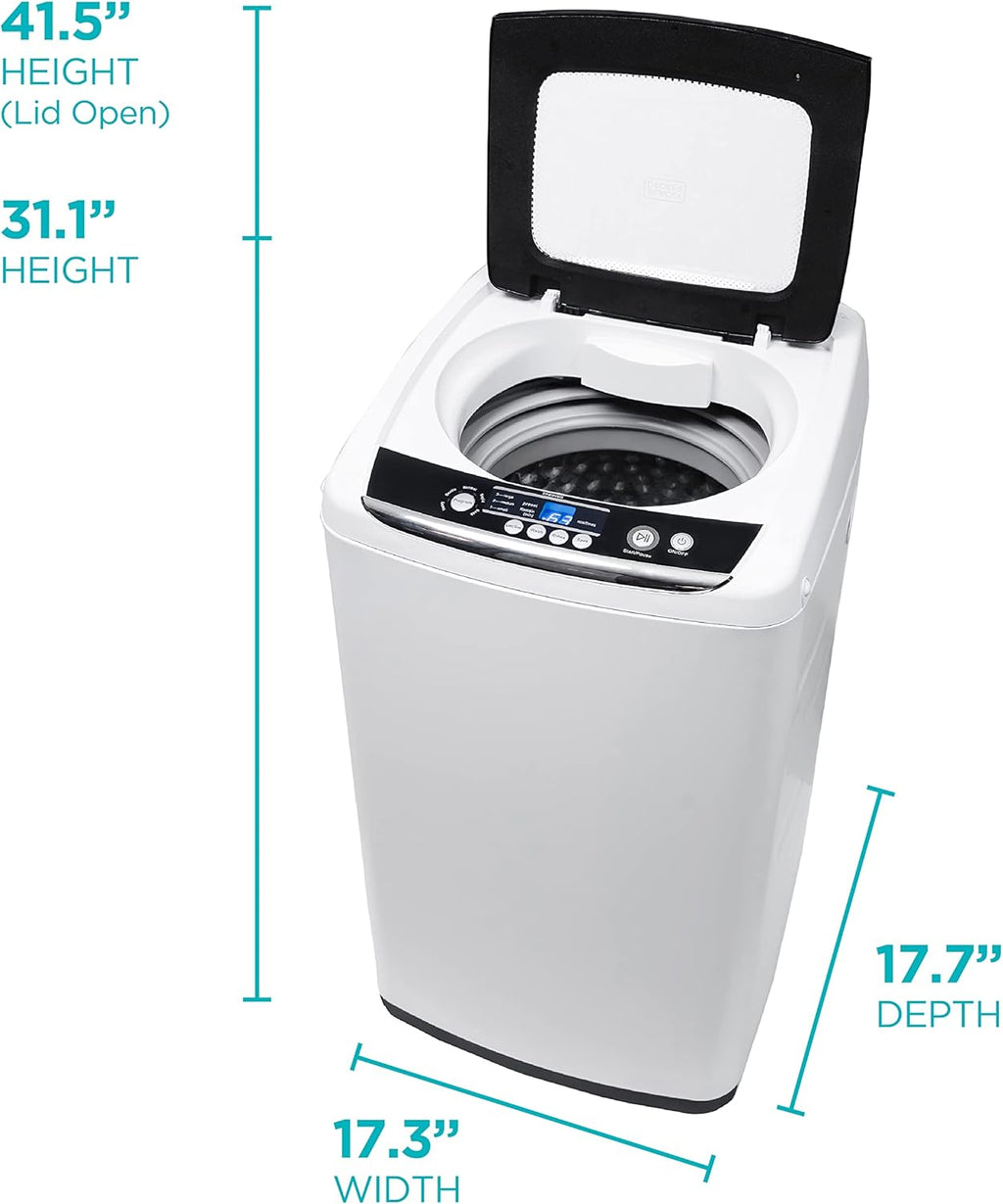 Portable Washer 6.6 lb. Capacity Washing Machine for Homes & Apartments 5 Wash Cycles Quick Connect Sink Adapter and Drain Hose Included Transparent Lid wourant