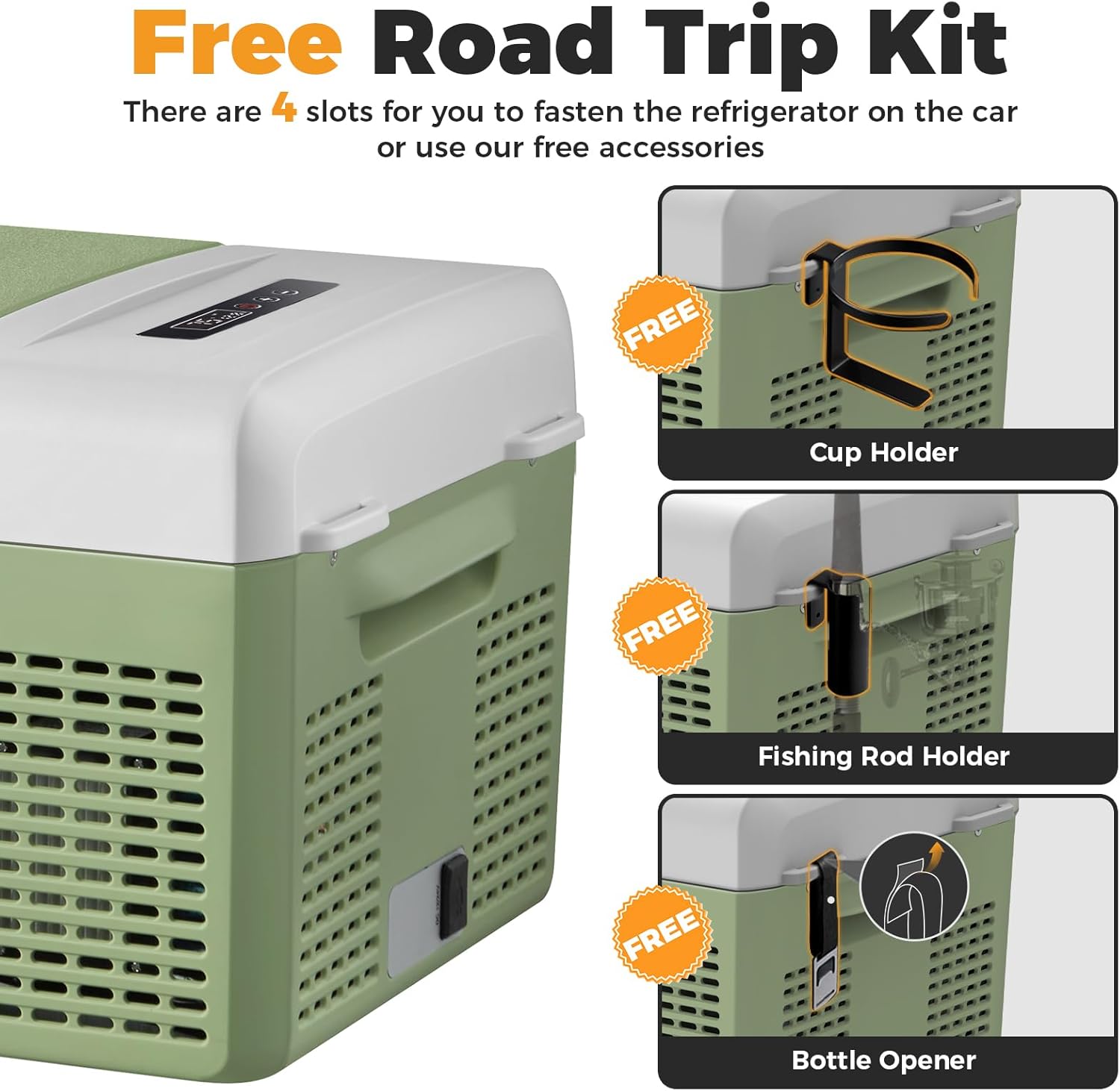 12V Refrigerator 21 Quart Portable Freezer 50 Hours Keep Cool,Electric Cooler for Vehicles Car Refrigerator 12V Portable Fridge for Car Camping Truck Van RV SUV Road Trip Travel RF20 wourant