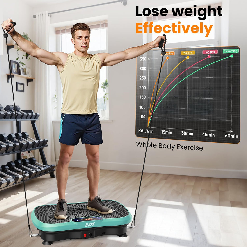 AXV Vibration Plate Fitness Platform Trainer Suitable for men and women to lose weight and burn fat at the gym wourant