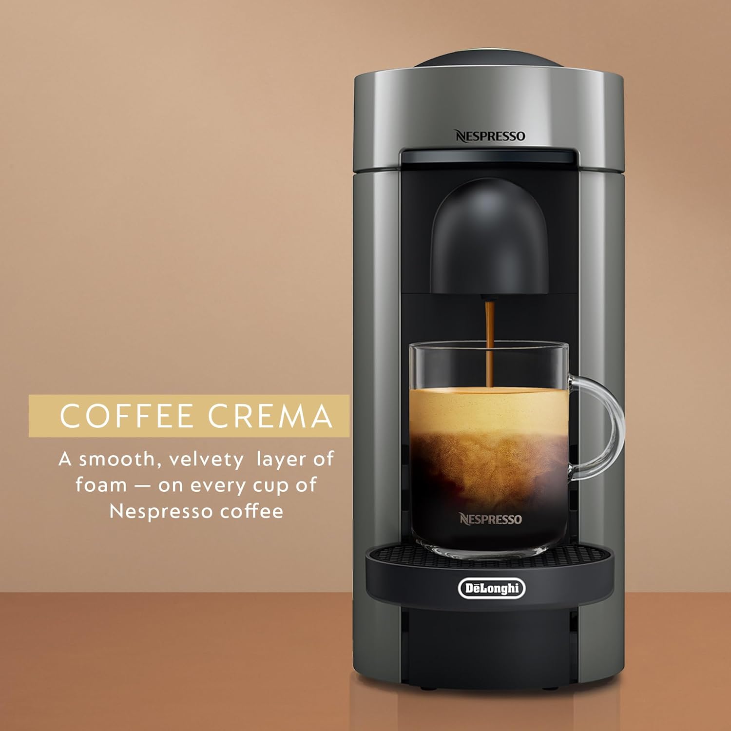 Nespresso Vertuo Plus Coffee and Espresso Maker by De'Longhi, Grey wourant