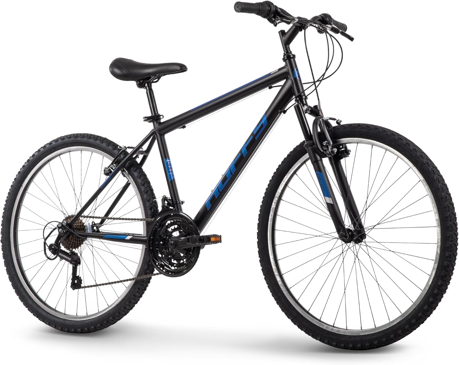 Huffy Stone Mountain Hardtail Mountain Bike for Boys/Girls/Men/Women, 20"/24"/26" Sizes, 6 or 21 Speed Shimano Twist Shifting, Front or Dual Suspension, Comfort Saddle, Sleek Colors wourant