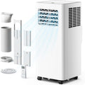 EUHOMY Portable Air Conditioners 10,000 BTU, 4-in-1 Air Conditioner Portable Up to 450 Sq.Ft. with Cool, Fan, Dehumidifier, Sleep, Portable AC Unit with LED Remote & 24H Timer, Installation Kits woonhhop