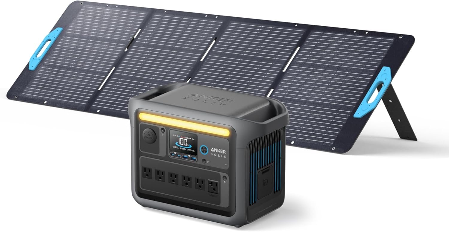 Portable Power Station, 1800W (2400W Peak) Solar Generator, 58 Minutes to Fully Charge, 1056wh LiFePO4 Battery, wourant
