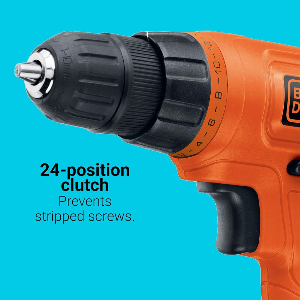 BLACK+DECKER 20V MAX POWERCONNECT Power Drill Cordless Drill Driver Electric Screwdriver with 30 Piece Bit Set and Drivers Kit, Battery and Charger Included (LD120VA) wourant