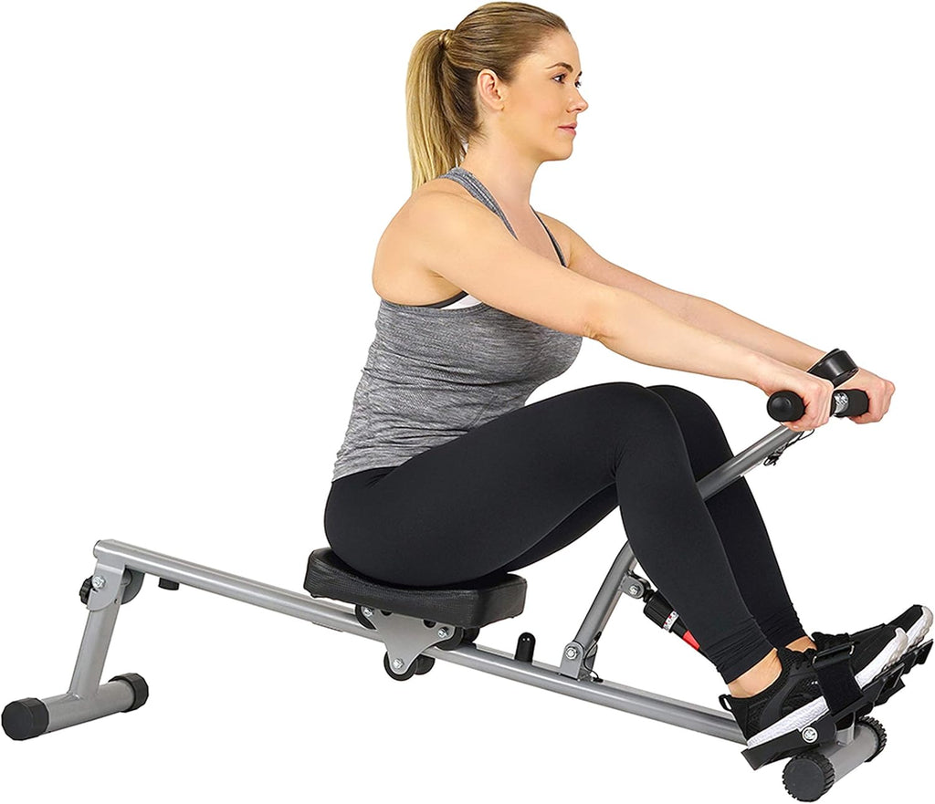Sunny Health & Fitness Compact Adjustable Rowing Machine with 12 Levels of Resistance for Complete Body Workouts and Optional Free SunnyFit App Enhanced Connectivity wourant