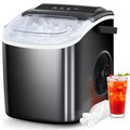 COWSAR Ice Maker Countertop, Portable Ice Machine with Self-Cleaning, 26.5lbs/24Hrs, 9 Bullet Ice Cubes in 6 Mins, Ice Basket and Scoop, Ideal for Home, Kitchen, Bar, Camping woonhhop
