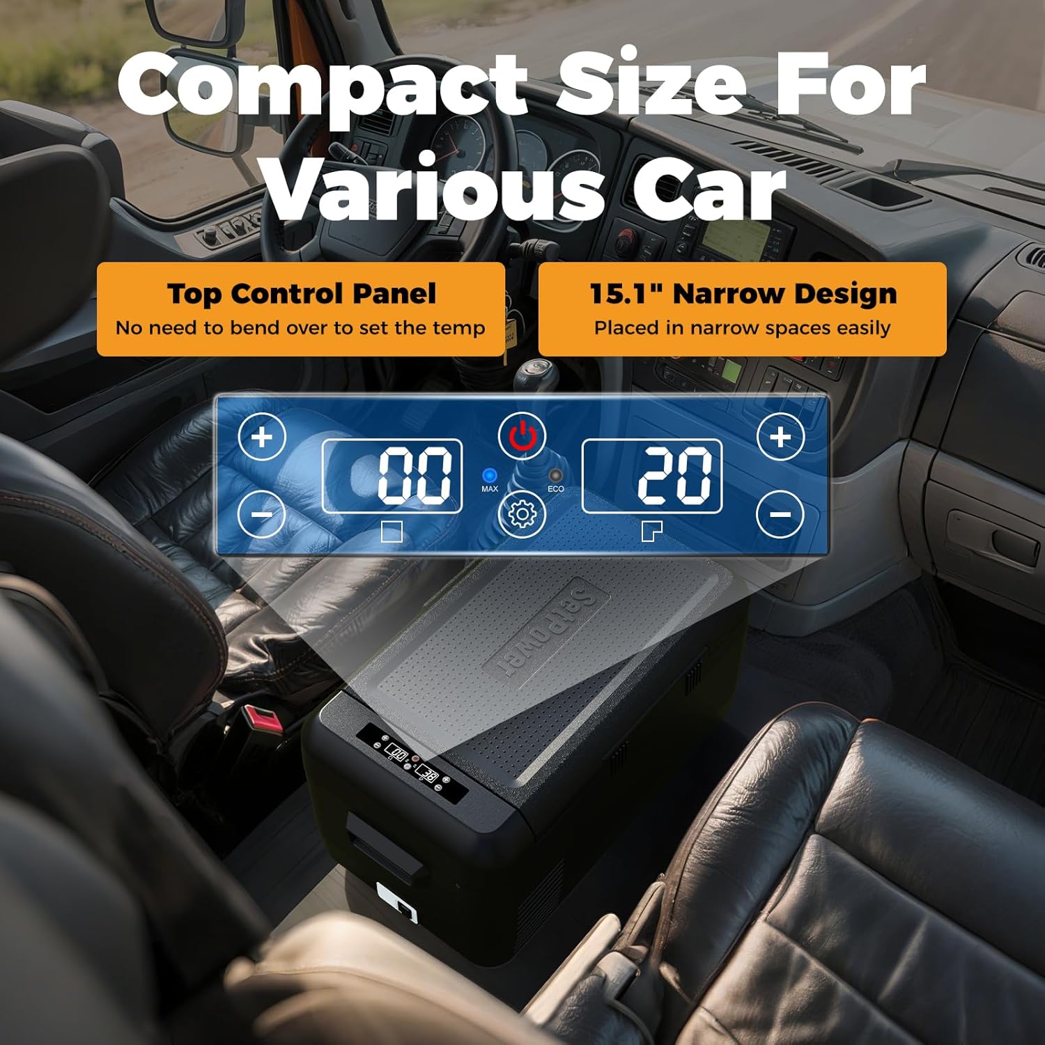 12V Refrigerator 21 Quart Portable Freezer 50 Hours Keep Cool,Electric Cooler for Vehicles Car Refrigerator 12V Portable Fridge for Car Camping Truck Van RV SUV Road Trip Travel RF20 wourant